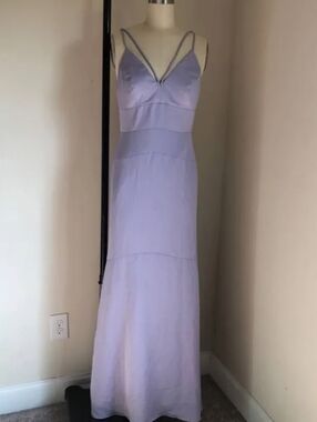 Nicole Miller Lavender Spaghetti-Strap Maxi Dress